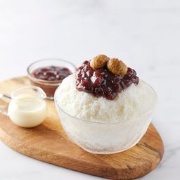 밤 팥 빙수